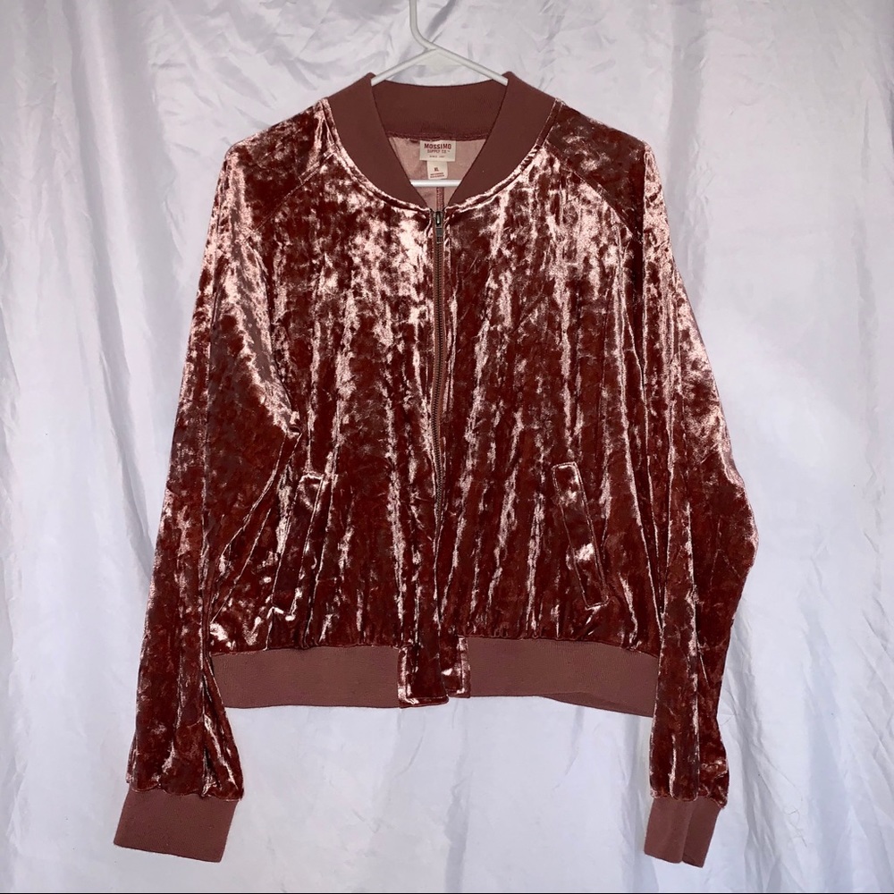 Crushed Velvet Bomber Style